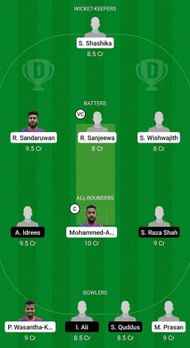 SL-XI vs PAK-XI Fantasy Suggestion Team 2