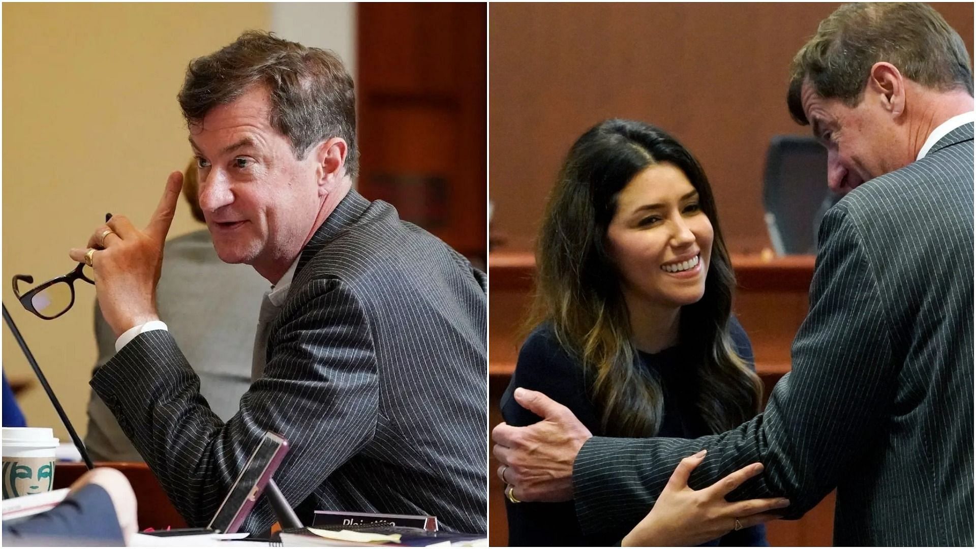 Attorneys Benjamin Chew and Camille Vasquez (Image via Steve Helber/POOL/AFP/Getty Images)