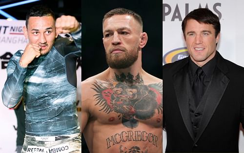 Max Holloway (left); Conor McGregor (center); Chael Sonnen (right)