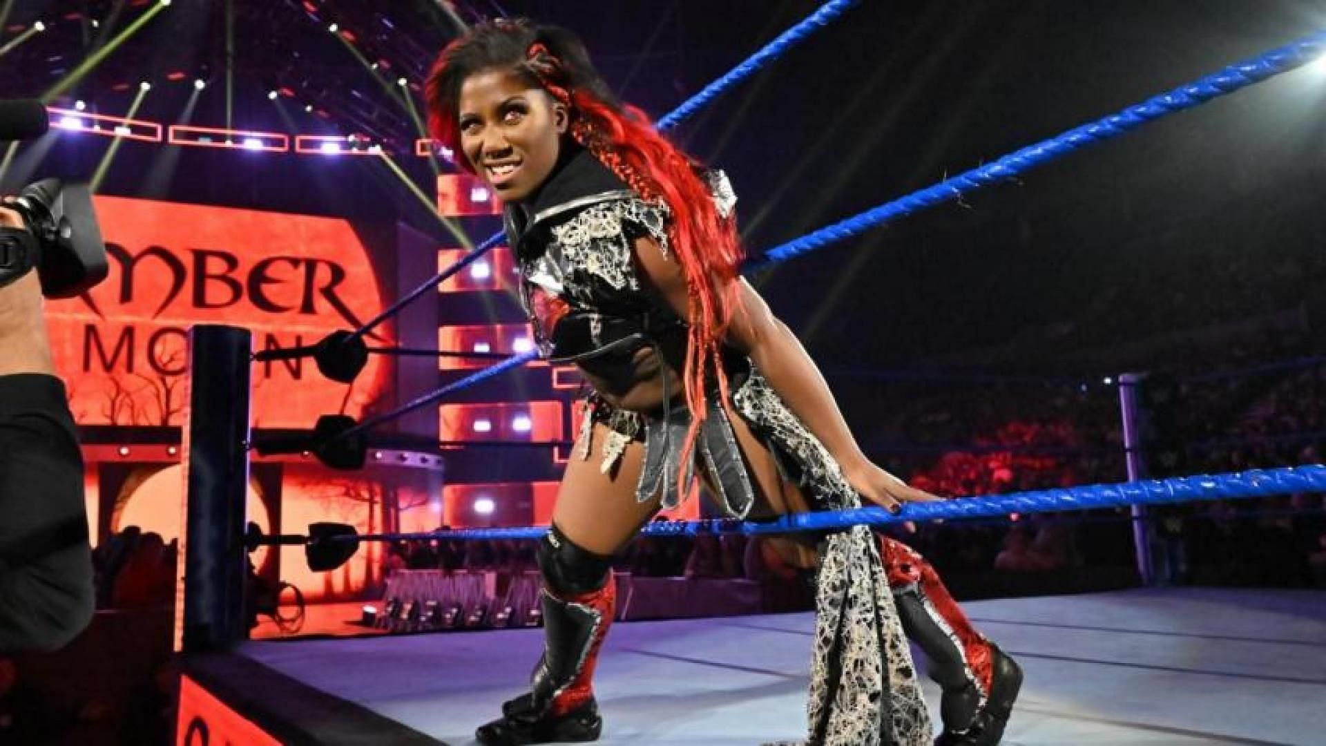 Athena during her WWE run as Ember Moon.