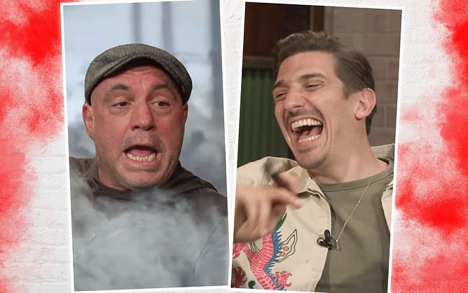 Joe Rogan and comedian Andrew Schulz seen having hilarious exchanges in new clip