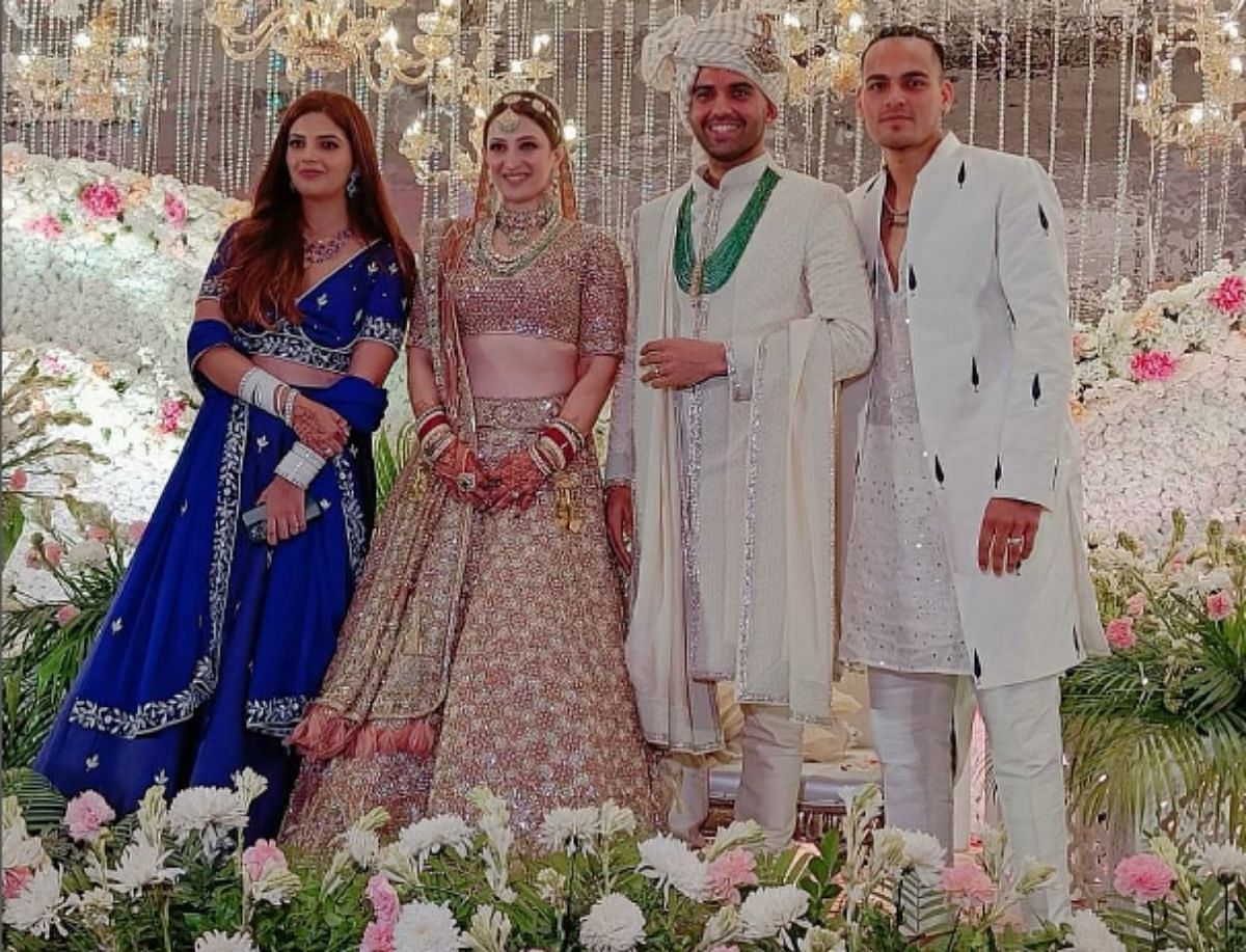 Deepak Chahar tied the knot with Jaya Bhardwaj in Agra on Wednesday. Pic: Rahul Chahar/ Instagram