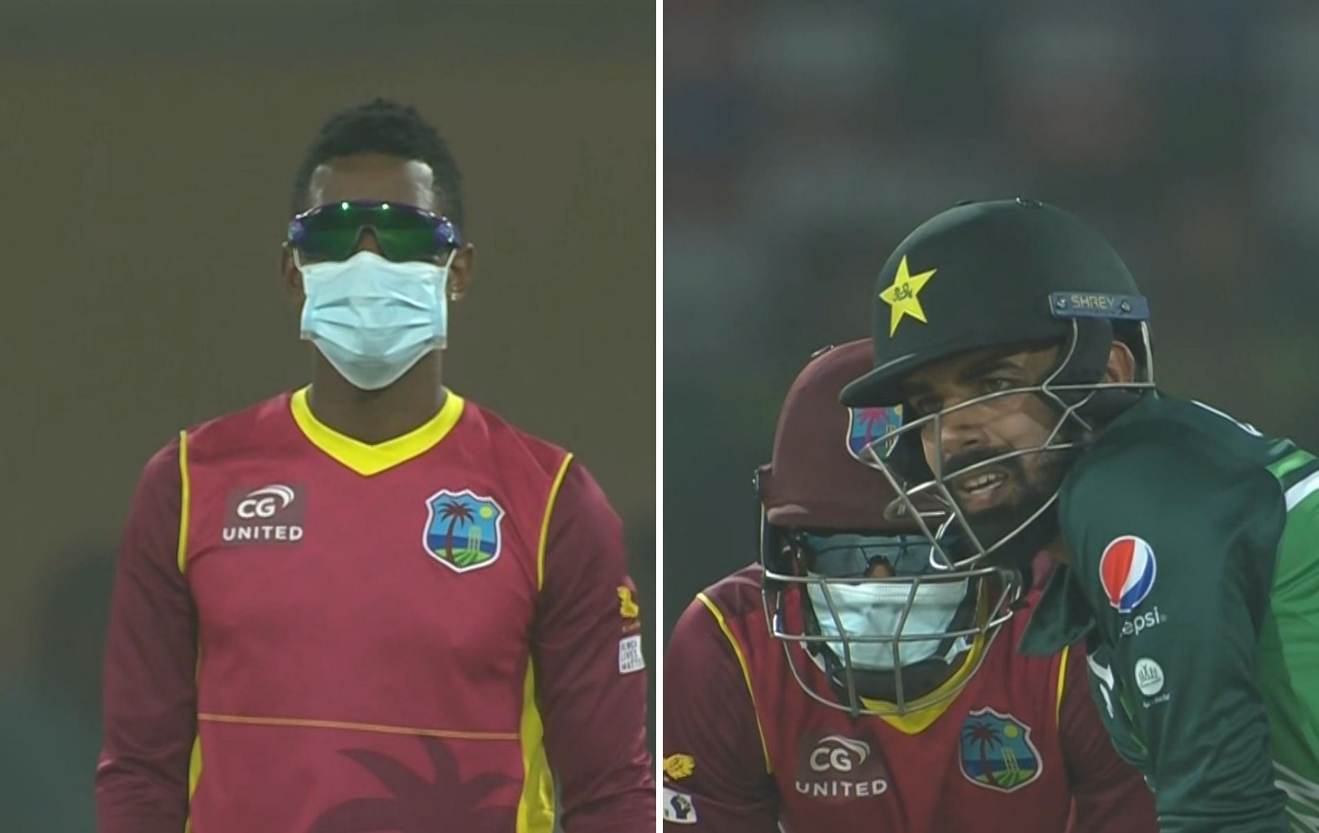 PAK vs WI 3rd ODI was interrupted due to a dust storm (Pics: Twitter)