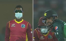 West Indies players spotted wearing face masks on the field during PAK vs WI 3rd ODI due to dust storm in Multan