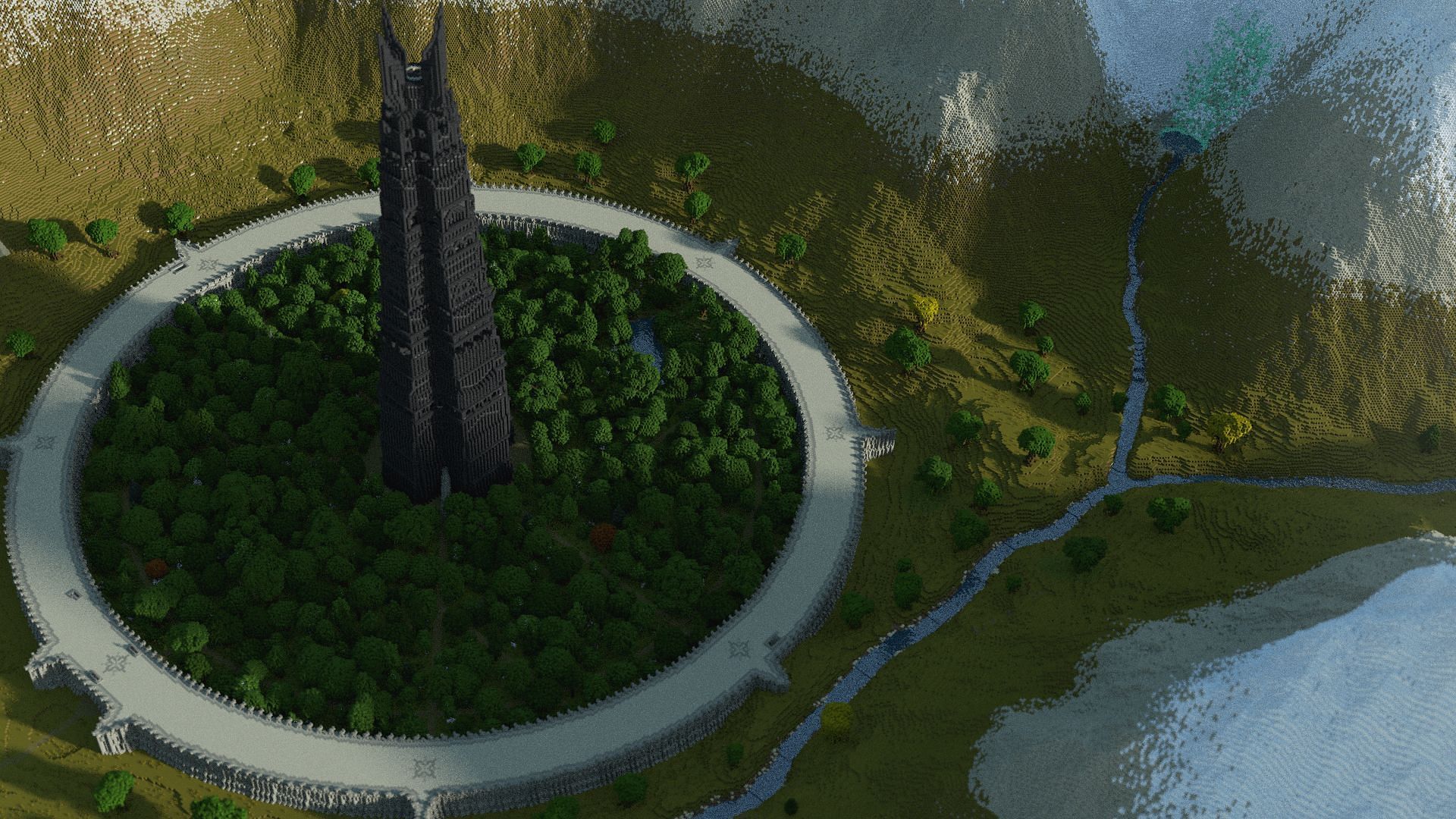 The Ring of Isengard in Minecraft Middle-earth (Image via Minecraft Middle-earth)