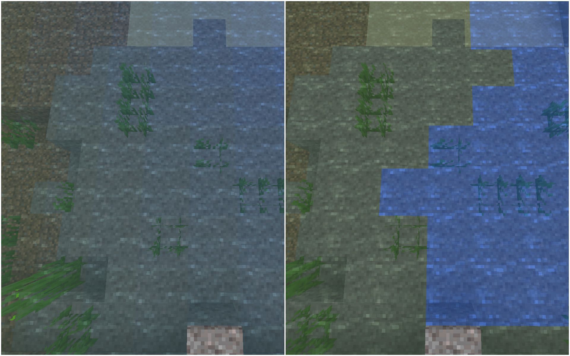 Biome blend settings difference (Image via Minecraft 1.19)