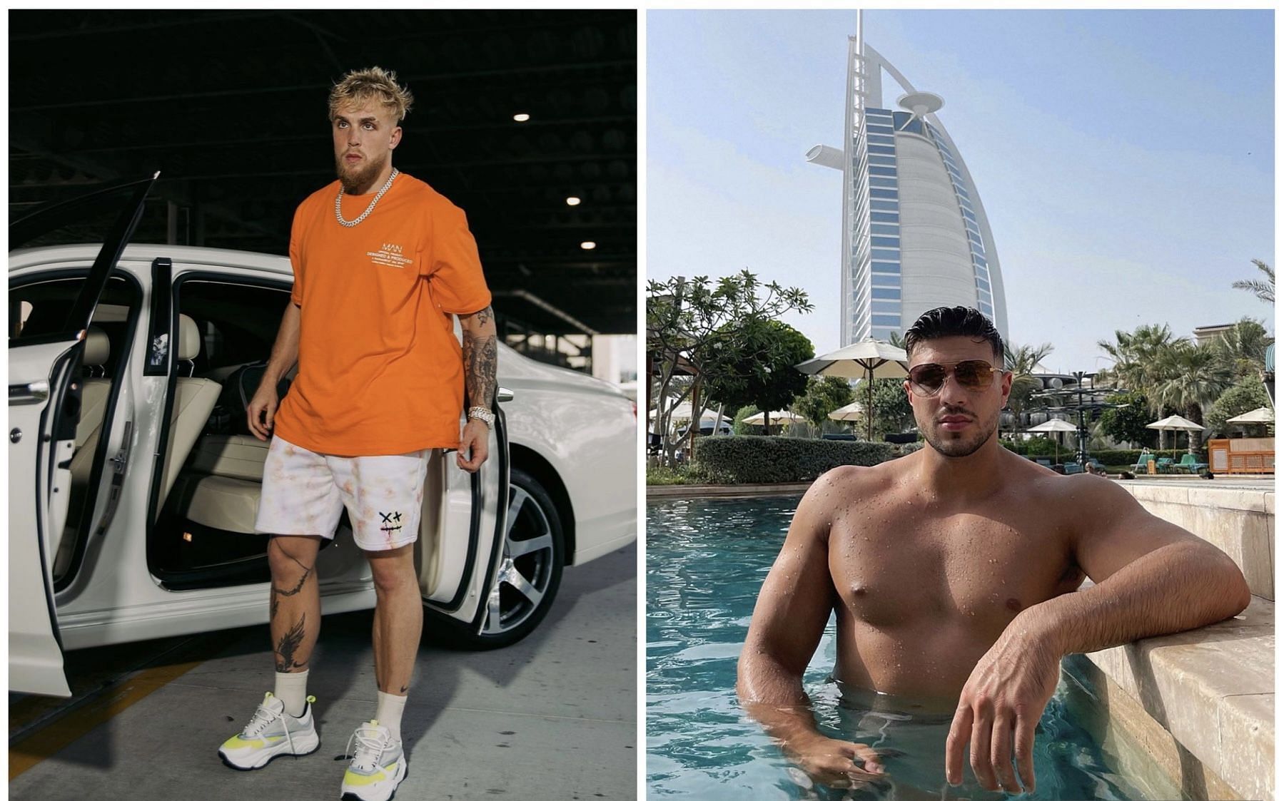 Jake Paul (left), Tommy Fury (right) - Images via @jakepaul and @tommyfury on Instagram