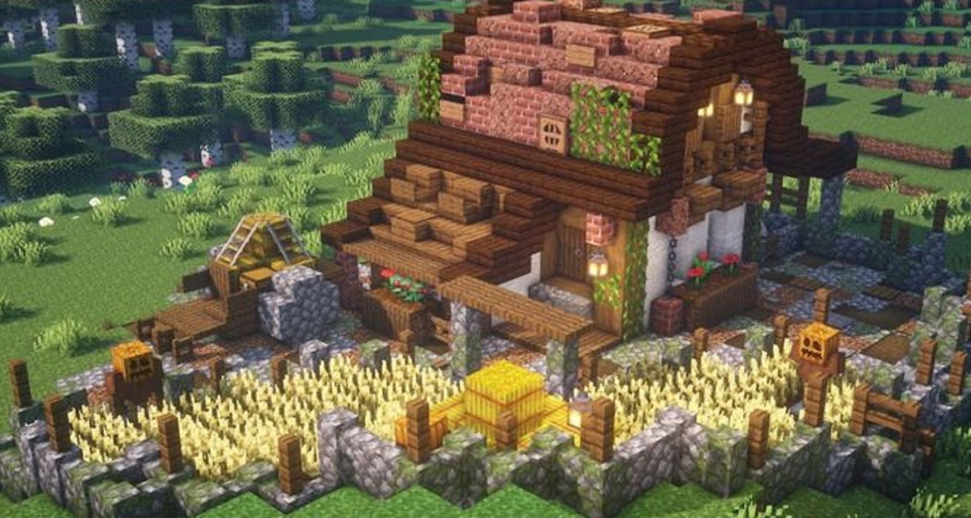 Farm your crops in peace with this home build (Image via BuildTherapy/YouTube)