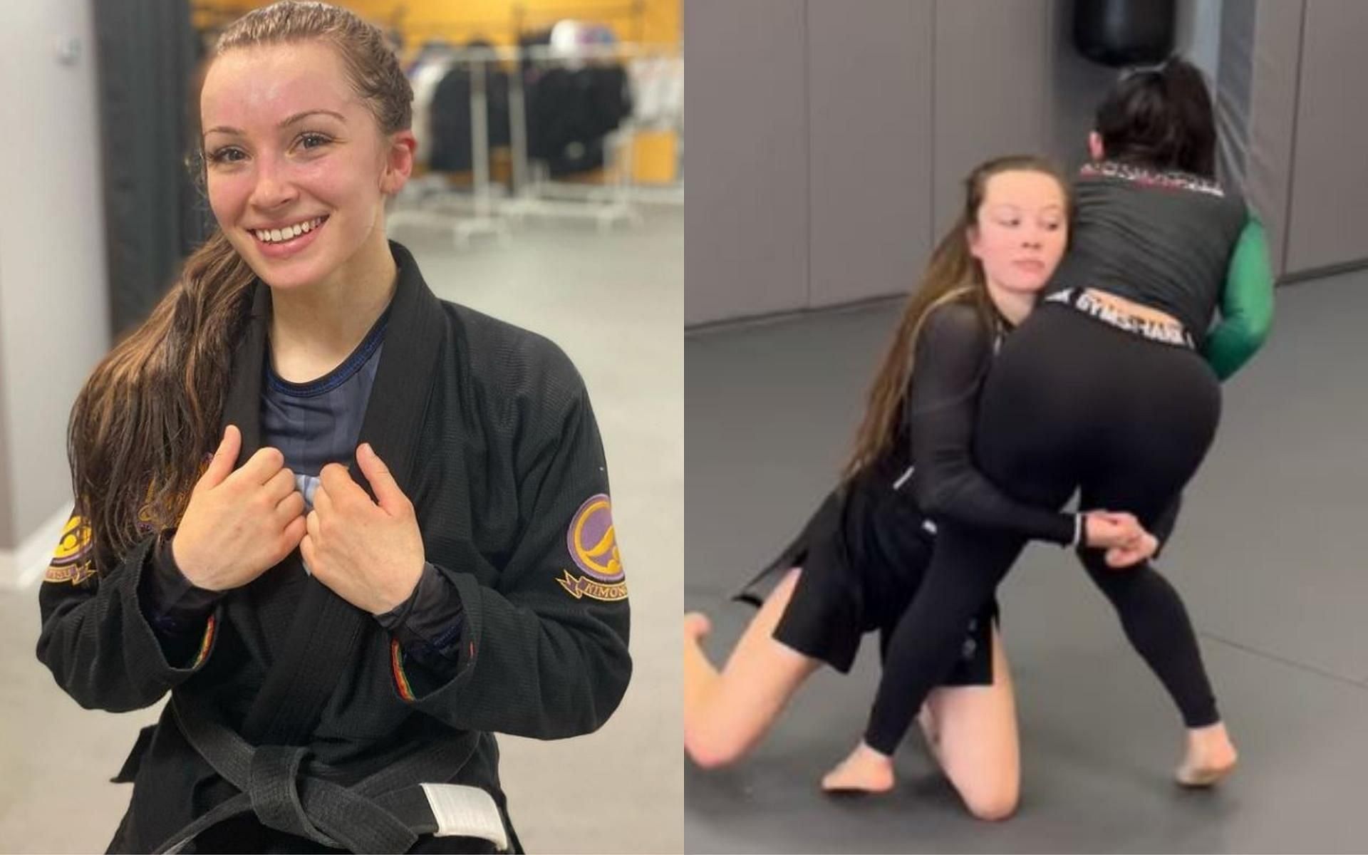 ONE Championship grappling star Danielle Kelly shares some takedown and back-take drills. (Images courtesy of @daniellekellybjj on Instagram)