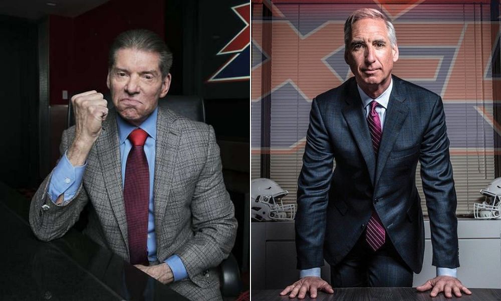Vince McMahon and former XFL Commissioner Oliver Luck