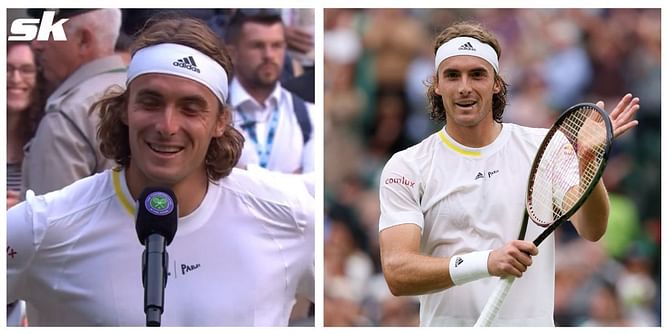 "Last year was a completely different story, now I'm feeling at home playing on grass" - Stefanos Tsitsipas after his Wimbledon 2R win over Jordan Thompson