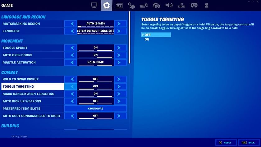 What is Toggle Targeting in Fortnite?