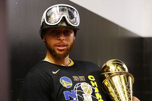 Steph Curry after winning his fourth NBA championship