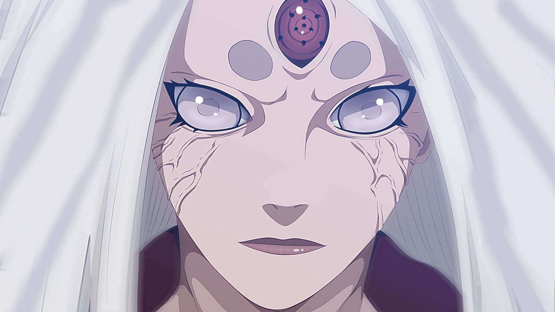 The Rinnegan eye on the right (Image via Masashi Kishimoto/Shueisha, Viz, Naruto)