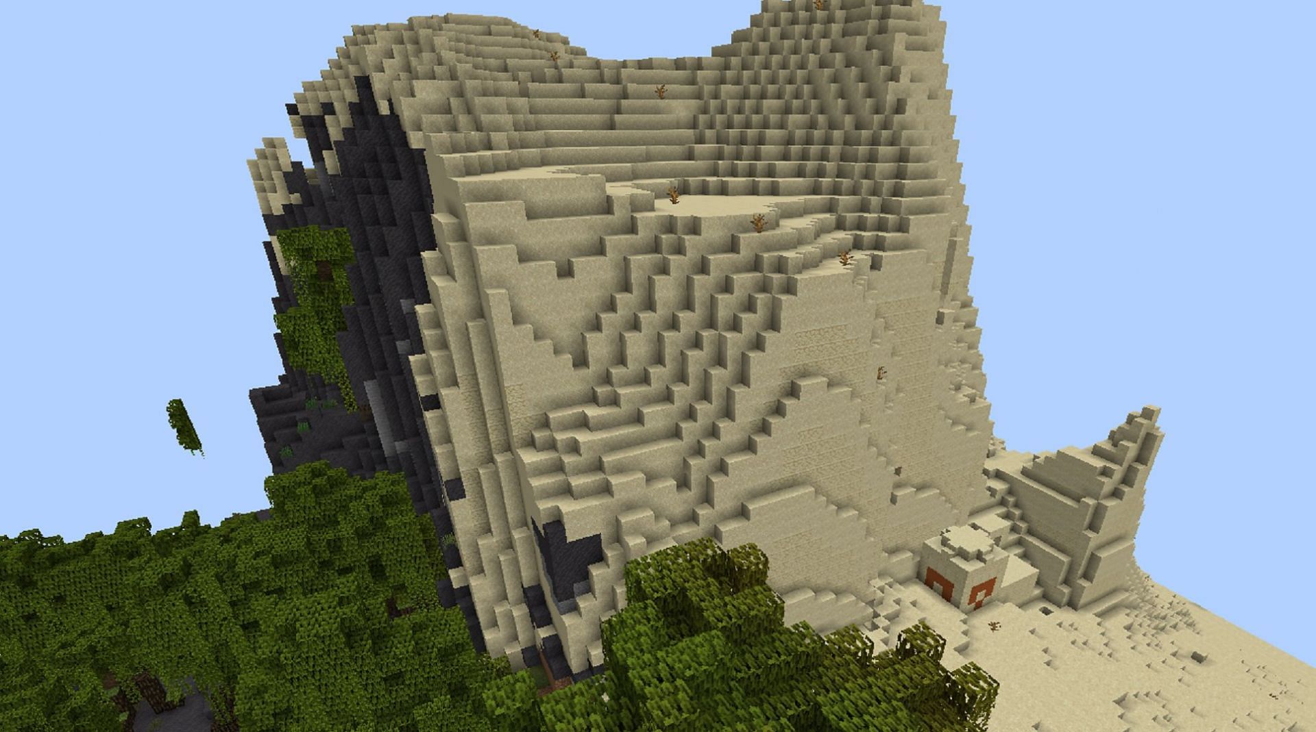 The buried desert pyramid (Image via Mojang)