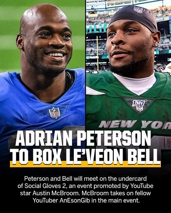 LeVeon Bell knocks out Adrian Peterson Social Gloves Boxing