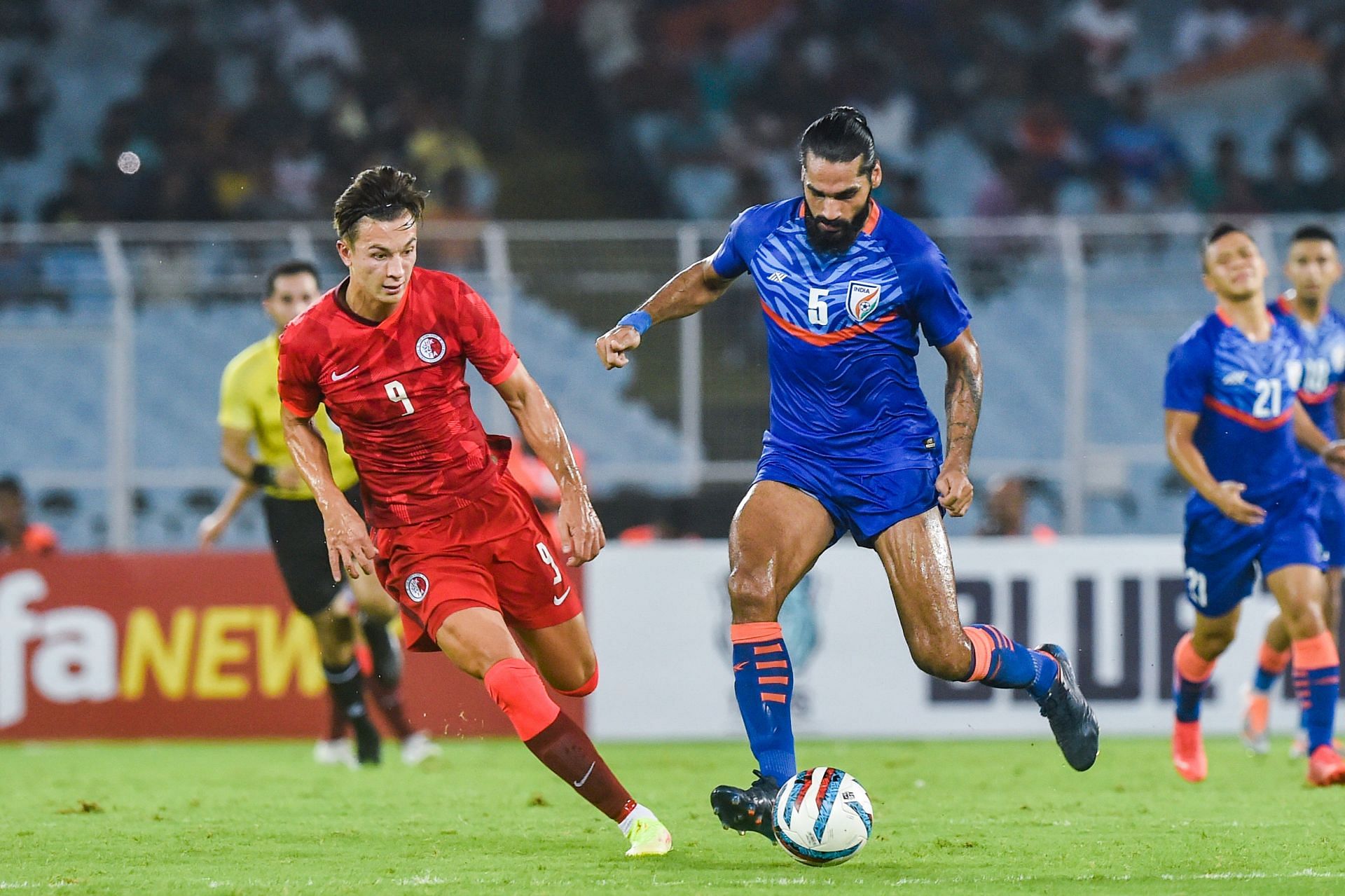 Sandesh Jhingan was good physcially at the back. (Image courtesy: AIFF Media)