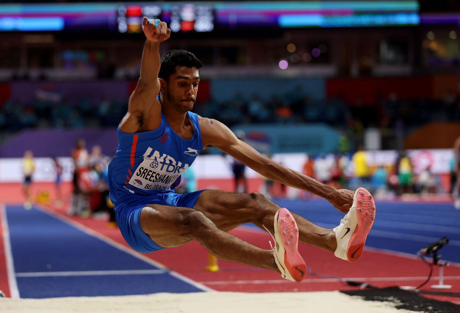 Murali Sreeshankar erased the meet record in the preliminary round of the long jump event at the National Interstate Athletics Championships