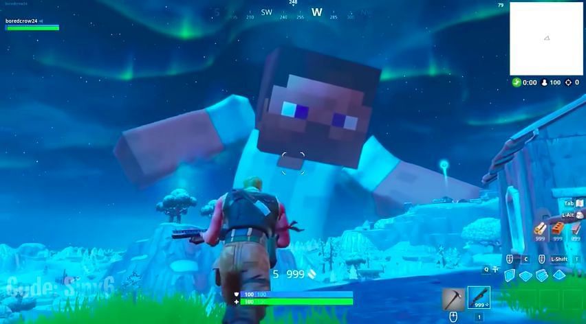 Fortnite x Minecraft merge in new live event created by fan