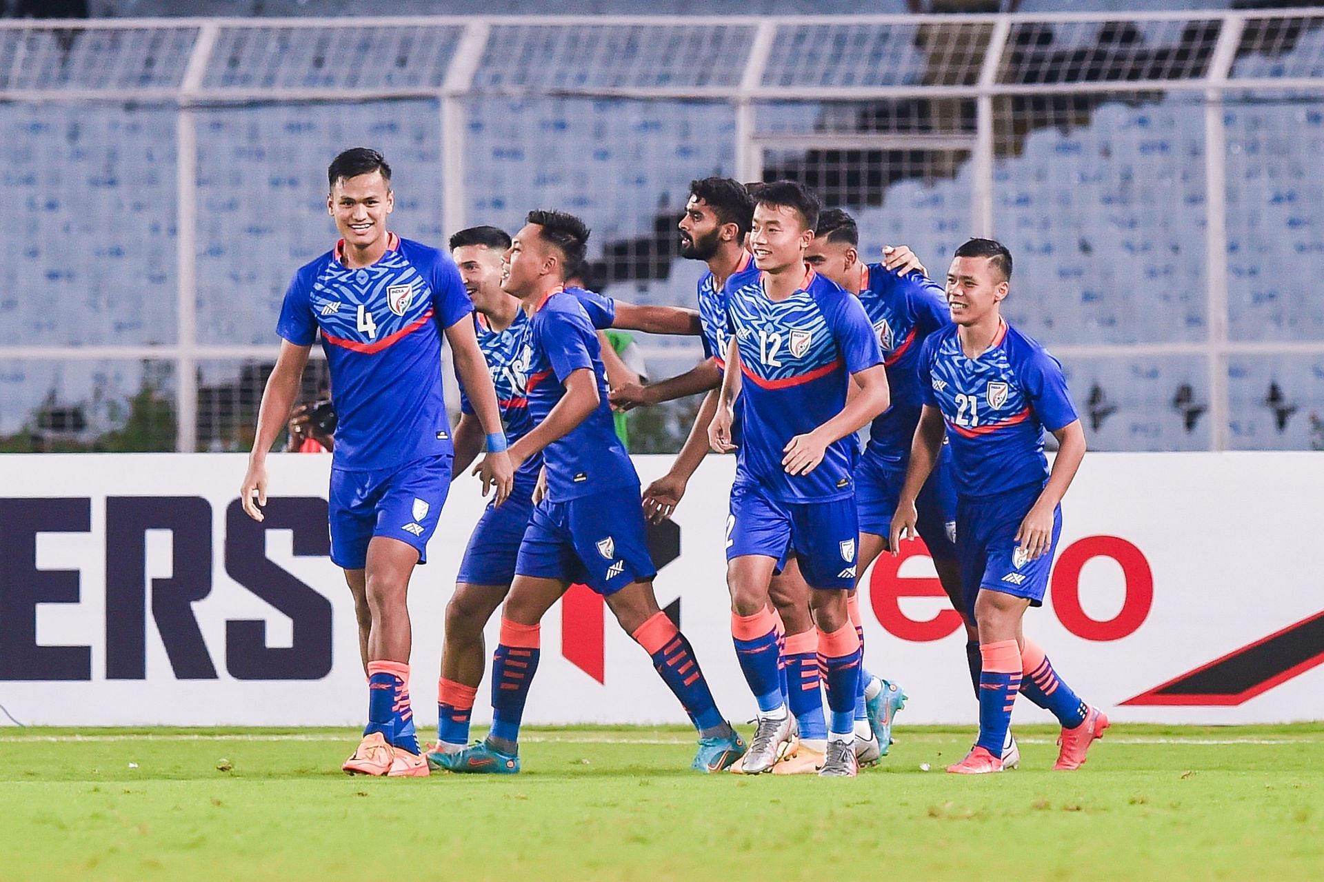 The Blue Tigers displayed some of their best footballing moments today. (Image courtesy: AIFF Media)