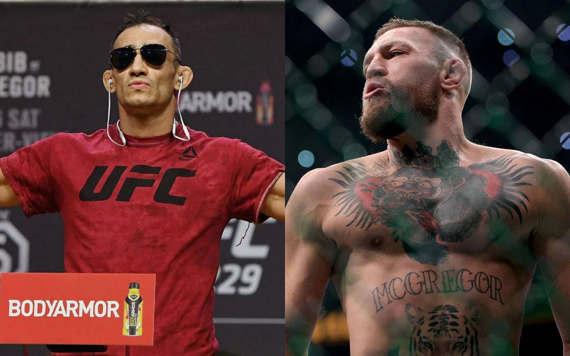 Tony Ferguson (left) and Conor McGregor (right)