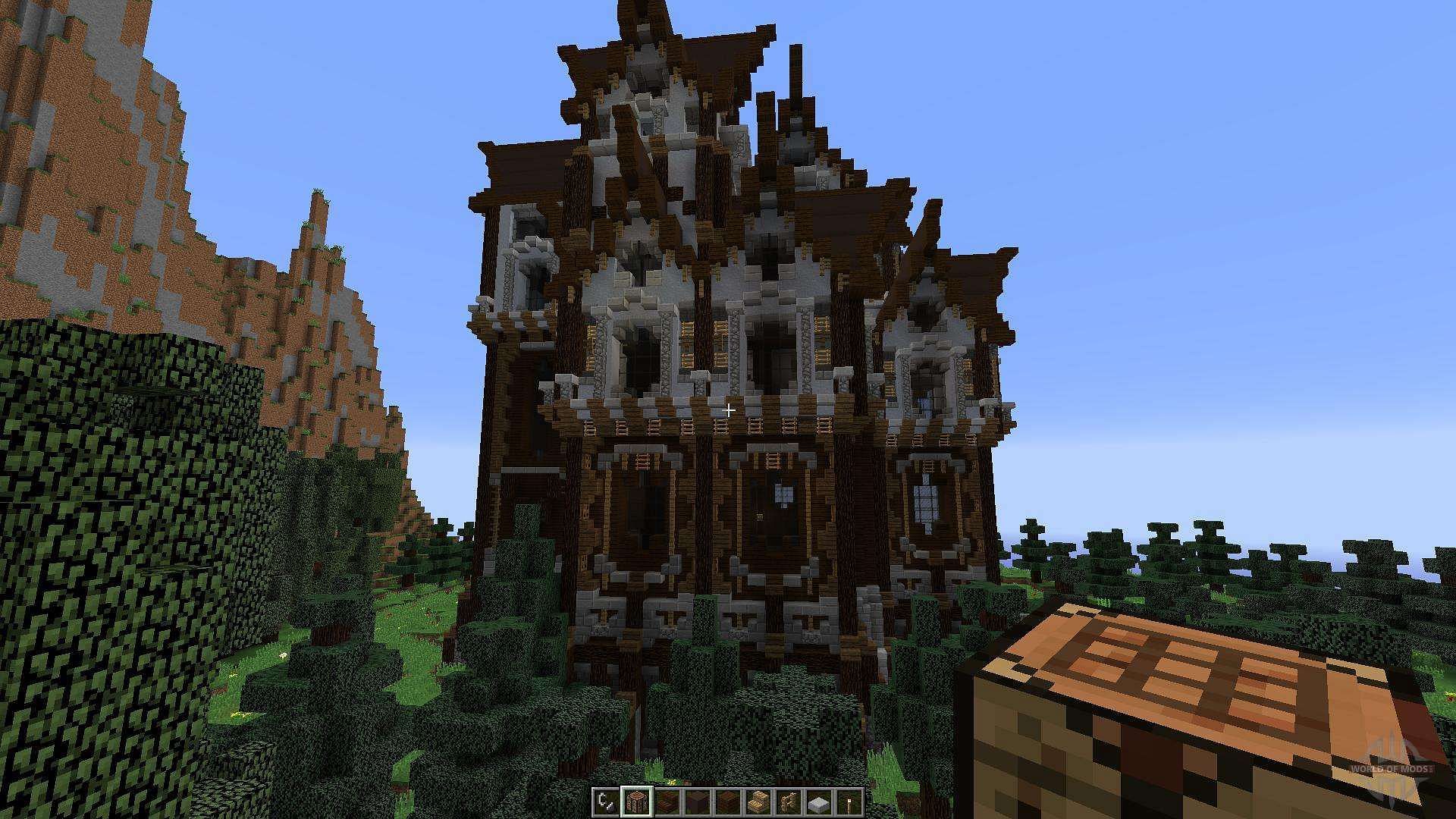An example of a Gothic mansion (Image via Minecraft)