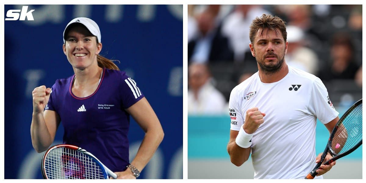 Justine Henin (L) &amp; Stan Wawrinka fell just a Wimbledon title short of completing their Career Slam