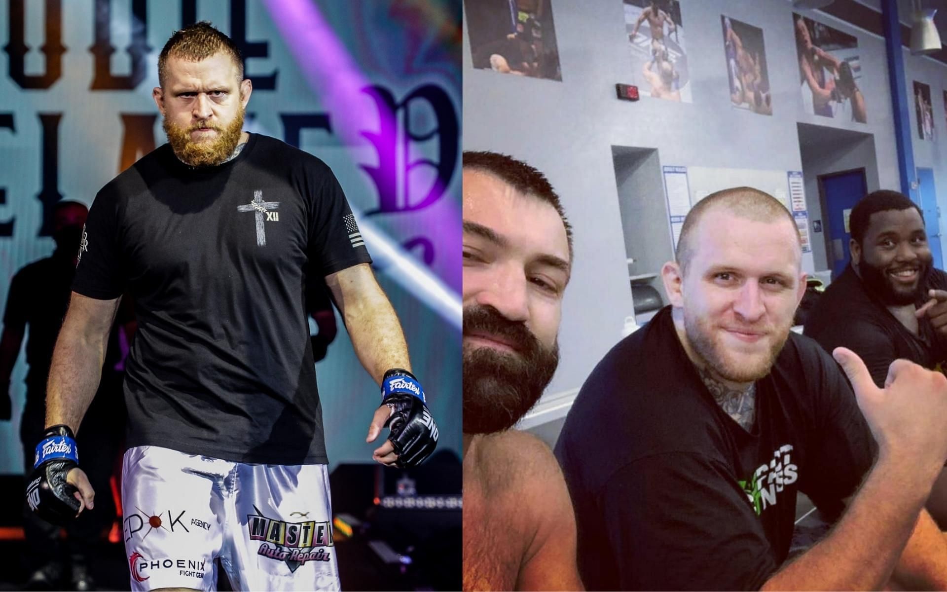 ONE Championship heavyweight Odie Delaney (left) is one of the most genuinely nice people in MMA today. (Images courtesy: ONE Championship, @odiedelaney on Instagram)