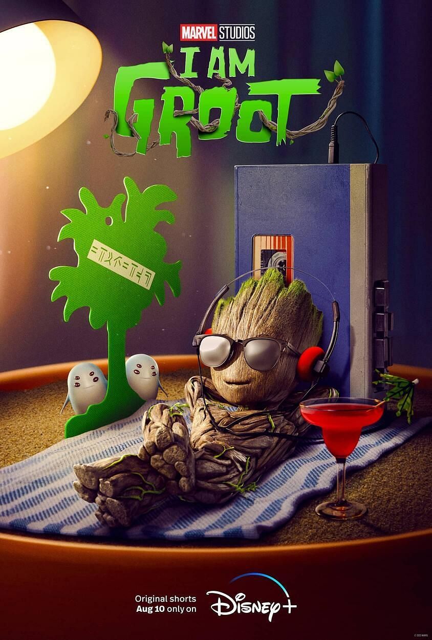 Baby Groot chilling and listening to his favourite tunes (Image via Marvel Studios)