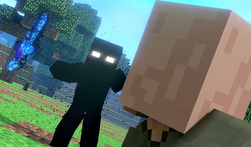 Null attacking a villager (Image via Mojang)