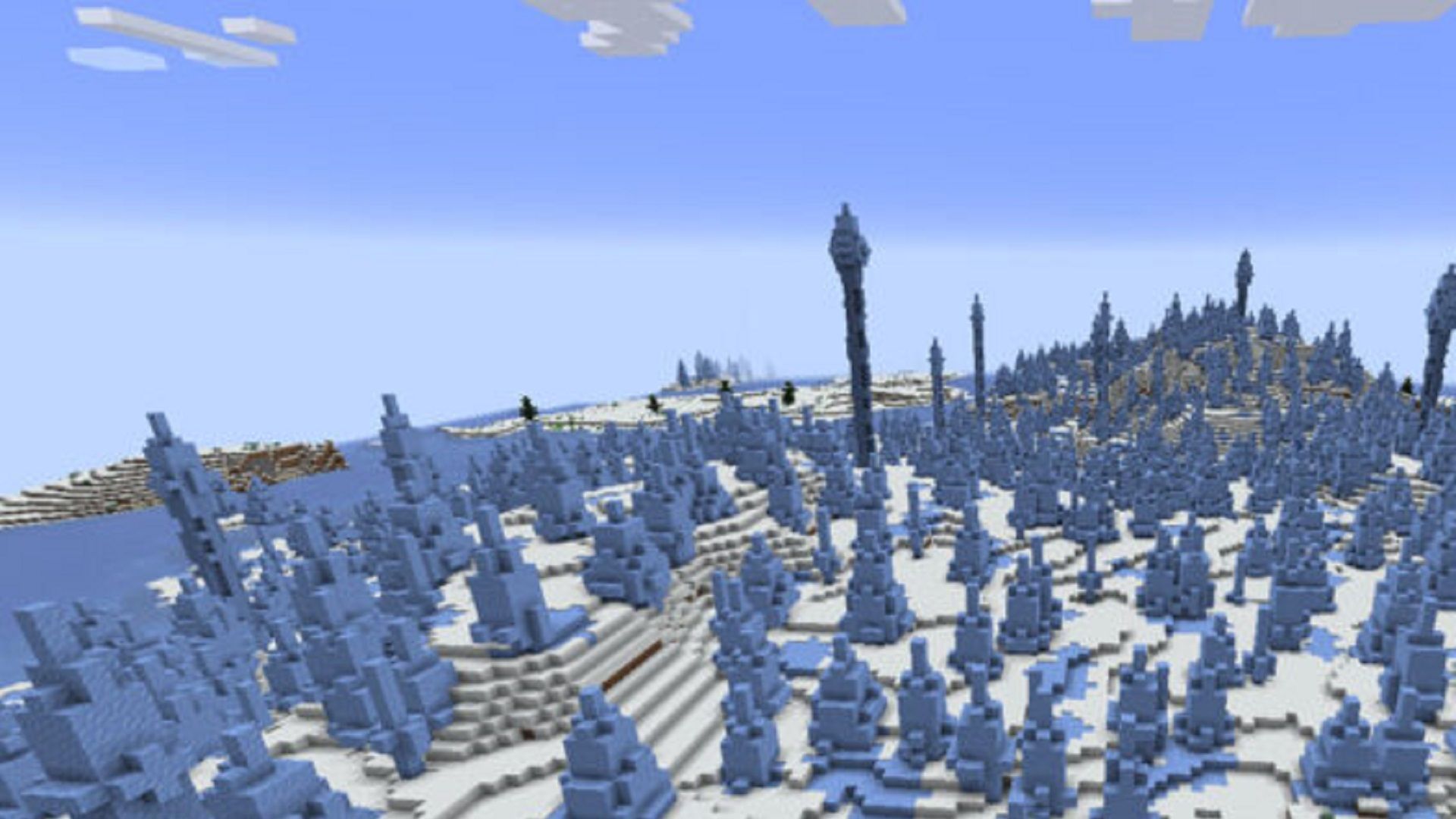 This barren biome still has a few friendly villages (Image via Mojang)