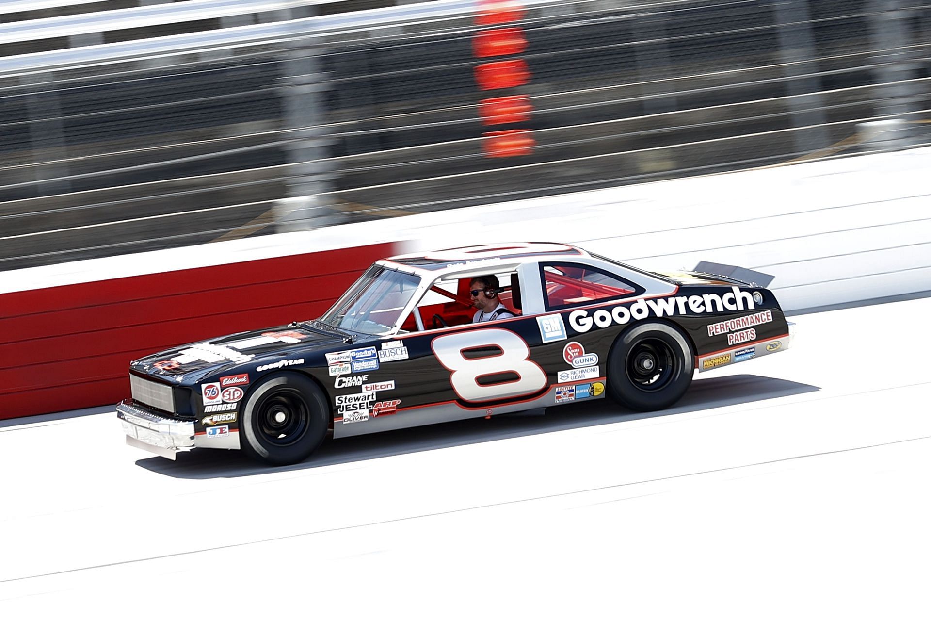 Dale Earnhardt Jr. leads the pace lap in his father&rsquo;s, Dale Earnhardt #8 Chevrolet before the 2021 NASCAR Xfinity Series Steakhouse Elite 200 at Darlington Raceway in Darlington, South Carolina. (Photo by Chris Graythen/Getty Images)