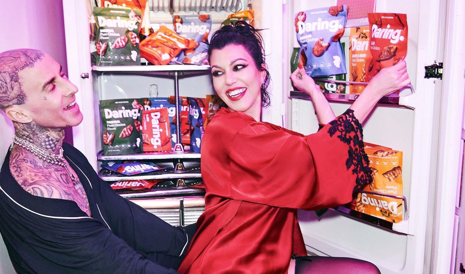 Kourtney and Husband Travis get saucy for &#039;Daring Food&#039; ad campaign (Image via Twitter)