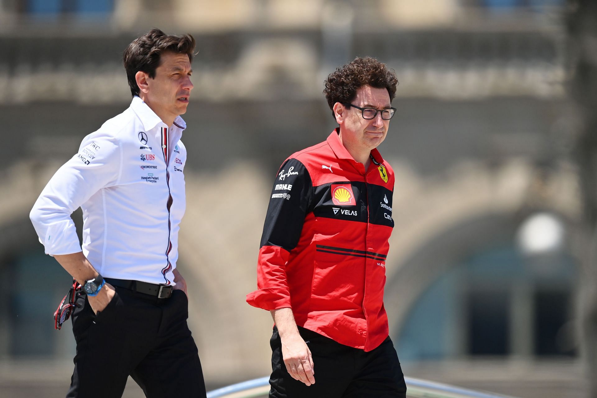 Toto Wolff (left) is unhappy with his fellow F1 competitors&#039; approach to porpoising