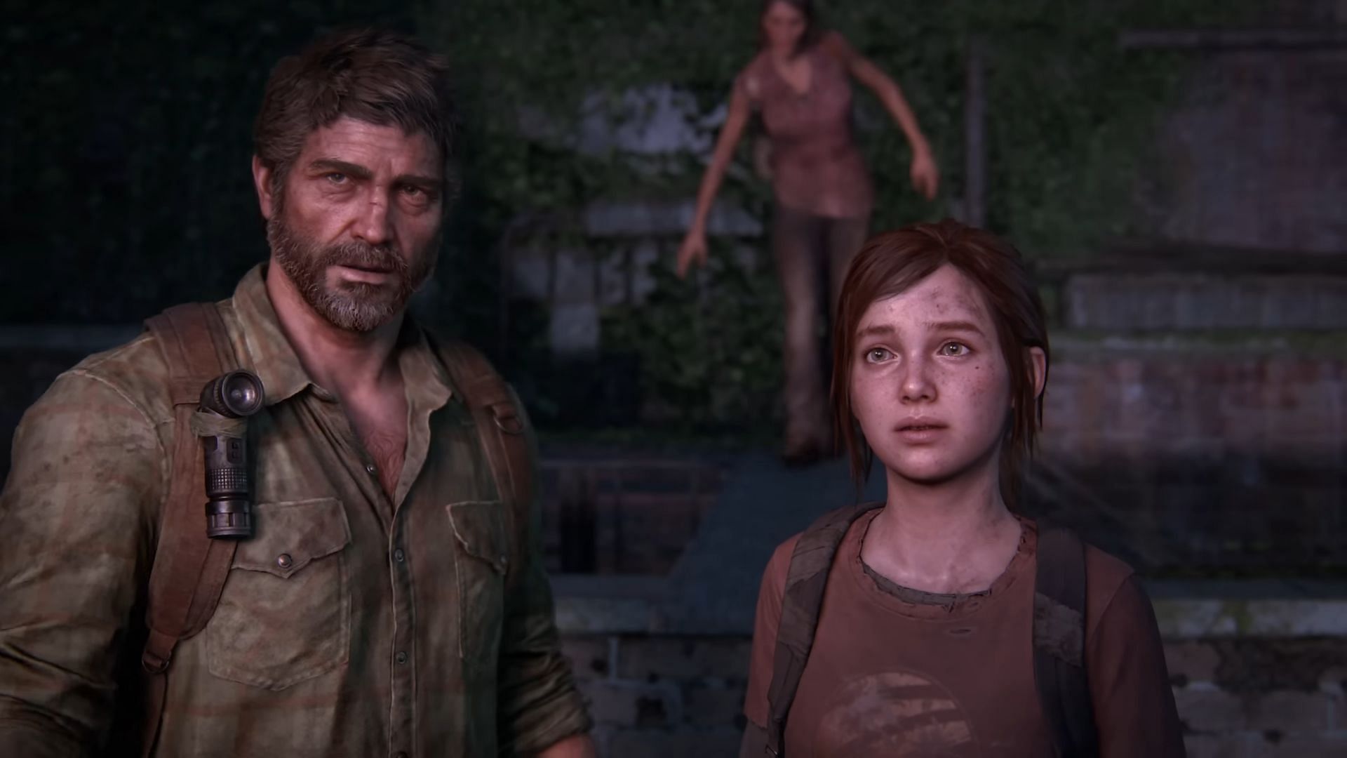 Joel and Ellie in The Last of Us Part 1 trailer (Image via PlayStation)
