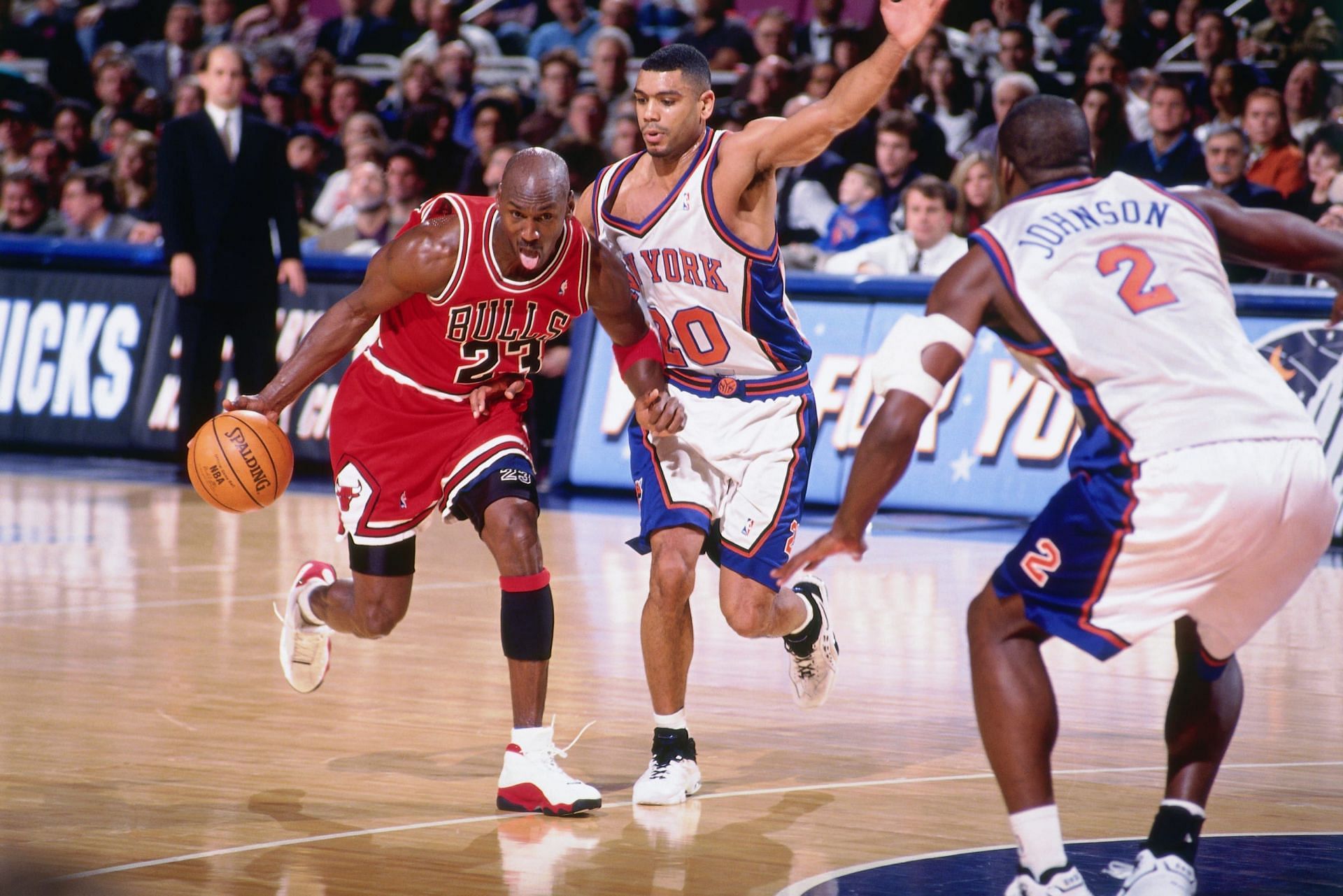 Michael Jordan against Allan Houston and the New York Knicks
