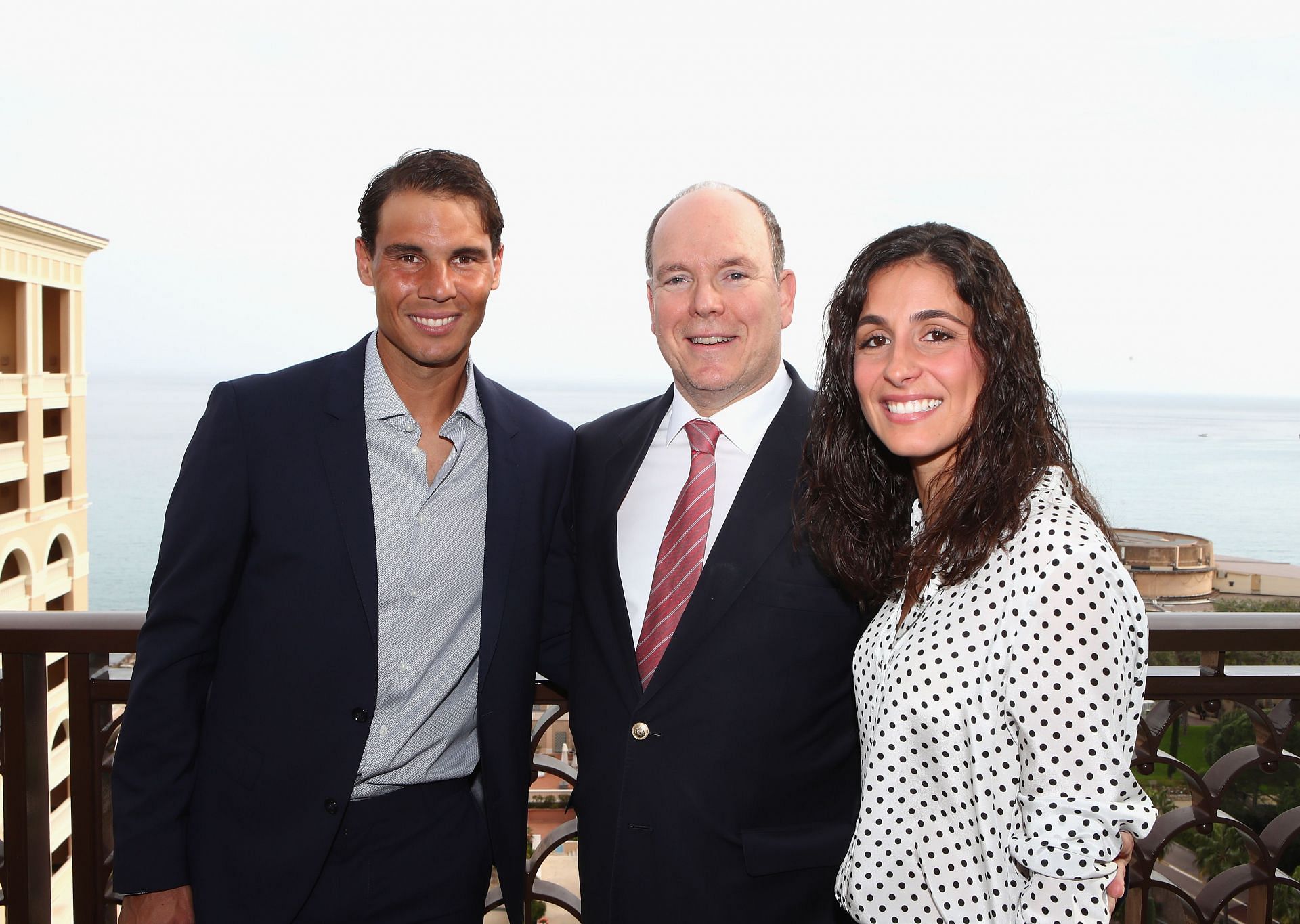 Rafael Nadal and his wife Maria Francisca Perello alongside Albert II, the Prince of Monaco. [File photo]