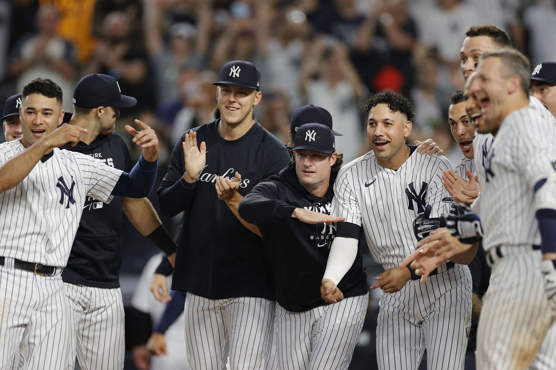 THIS TEAM IS SPECIAL” “Team of Destiny” - New York Yankees fans celebrate  as their team walks off the Houston Astros for a league-best 52nd win of  the season
