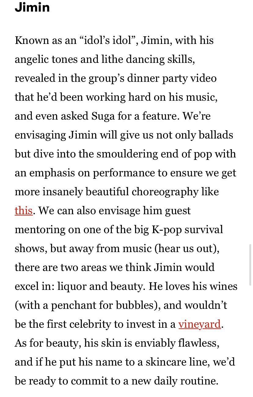 British Vogue segment on Jimin (Image via Vogue website)