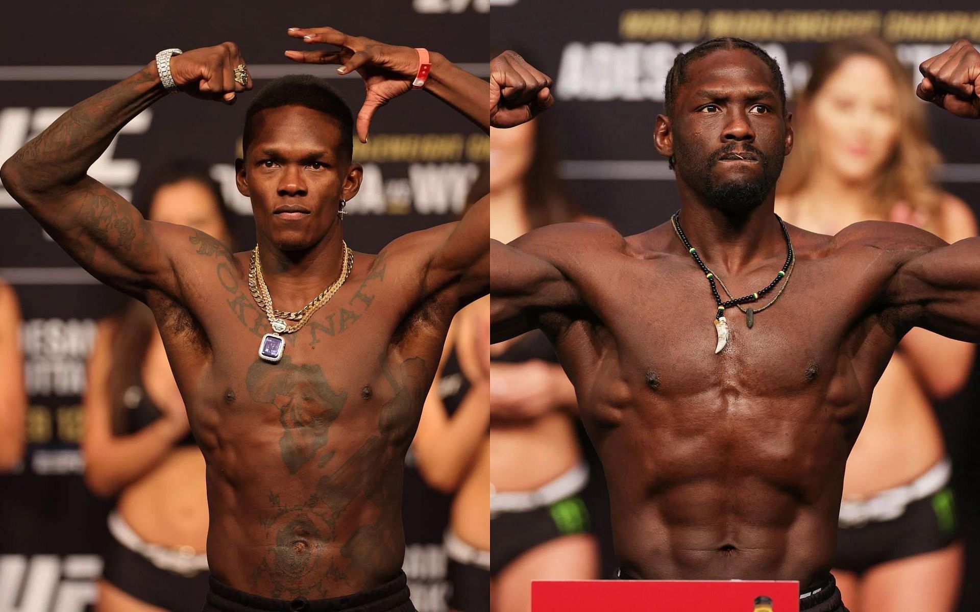 Israel Adesanya (left) and Jared Cannonier (right) [Images courtesy of Getty]