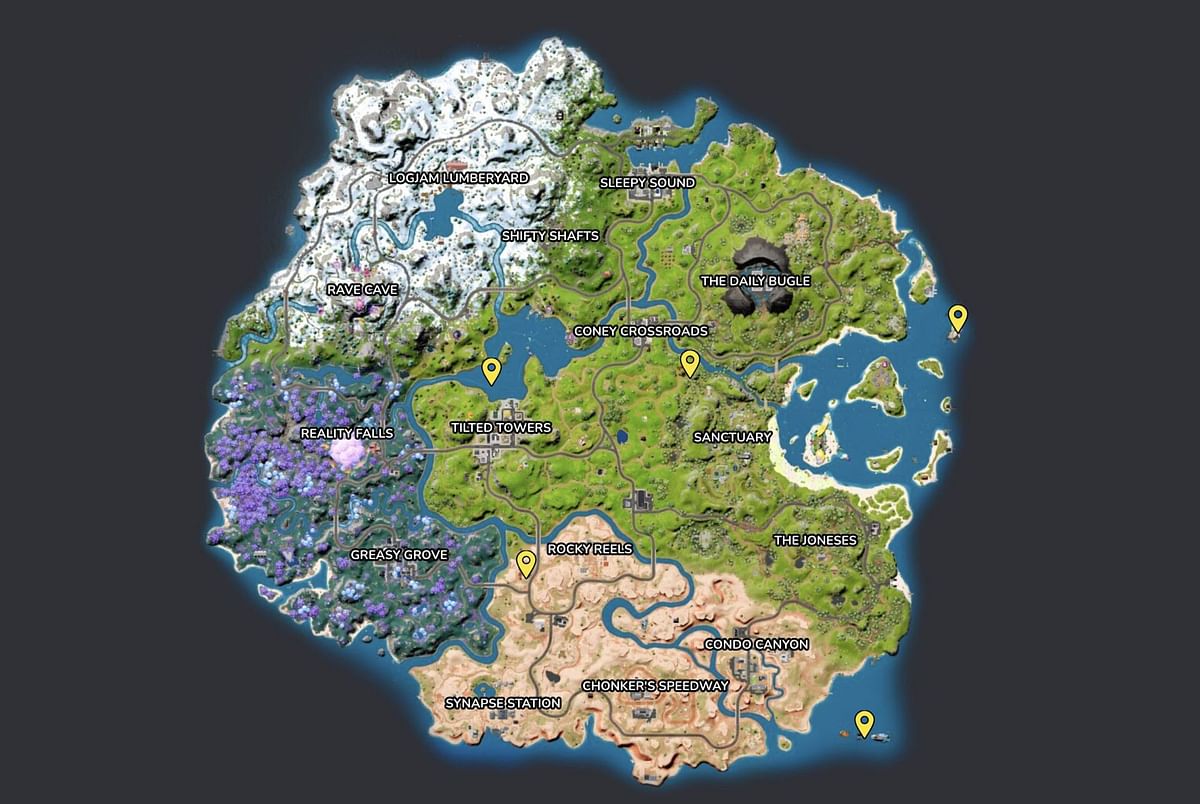 All Crashed IO Airship locations in Fortnite Chapter 3 Season 3