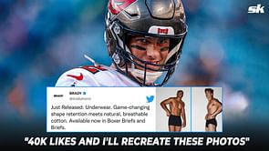 "40k likes and I'll recreate these" - Tom Brady vows on Twitter that he'll pose in underwear