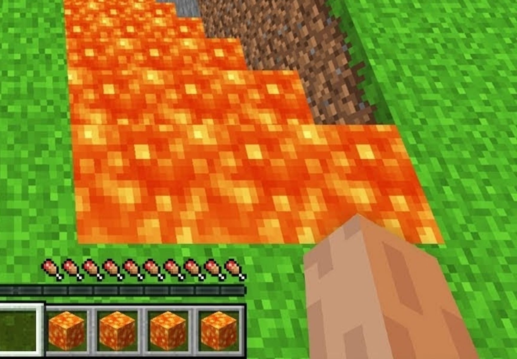 A lava staircase can completely incapacitate any invaders (Image via Lemon Craft/YouTube)