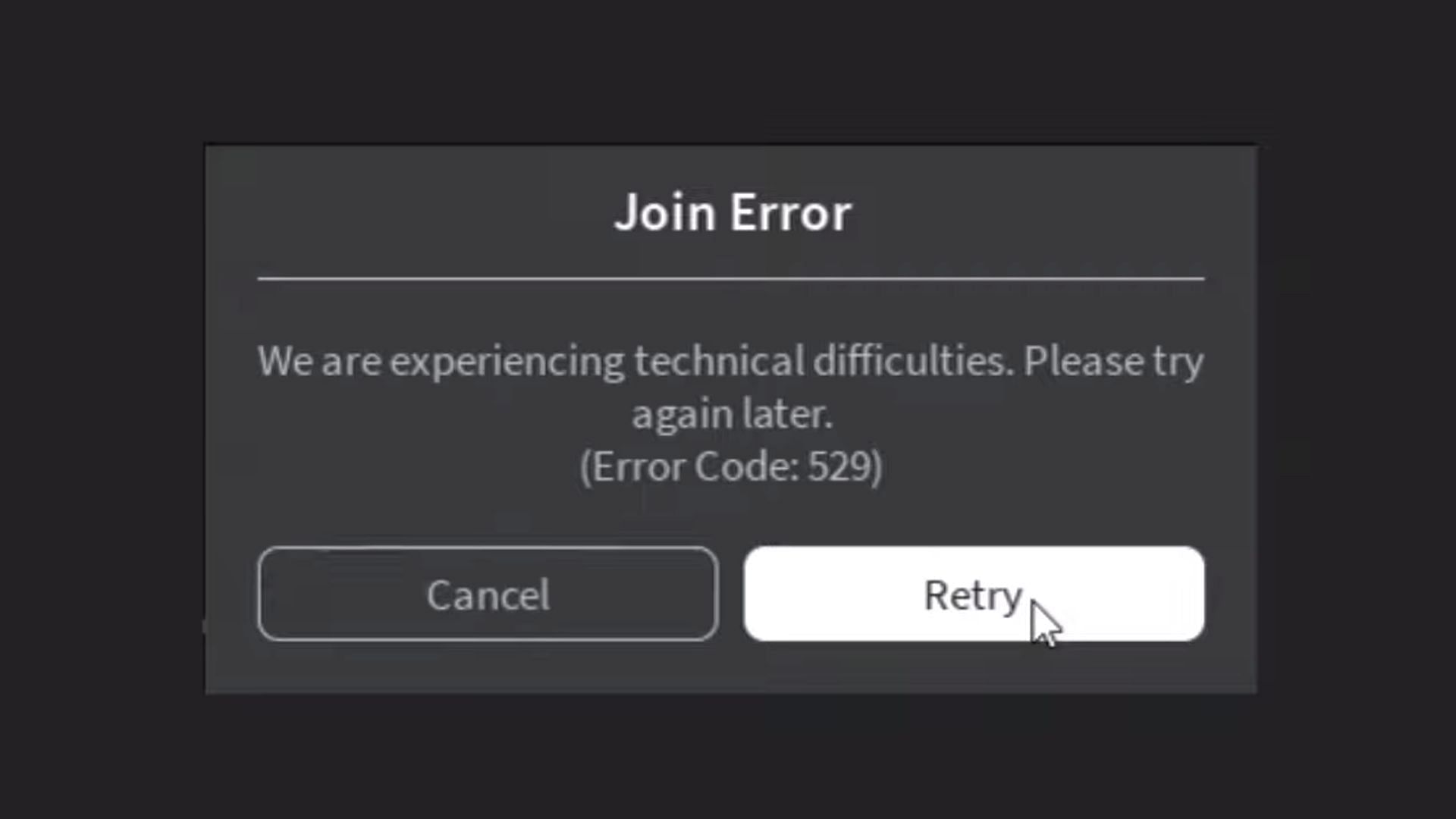 The error code dialog box (Image via Roblox)
