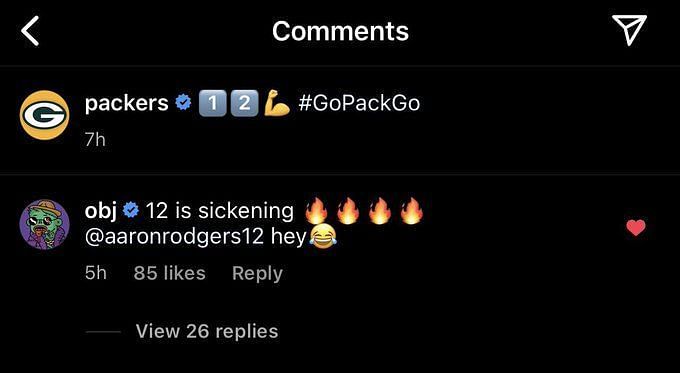 Aaron Rodgers responds to Odell Beckham Jr speculation with message to  Green Bay Packers - Mirror Online