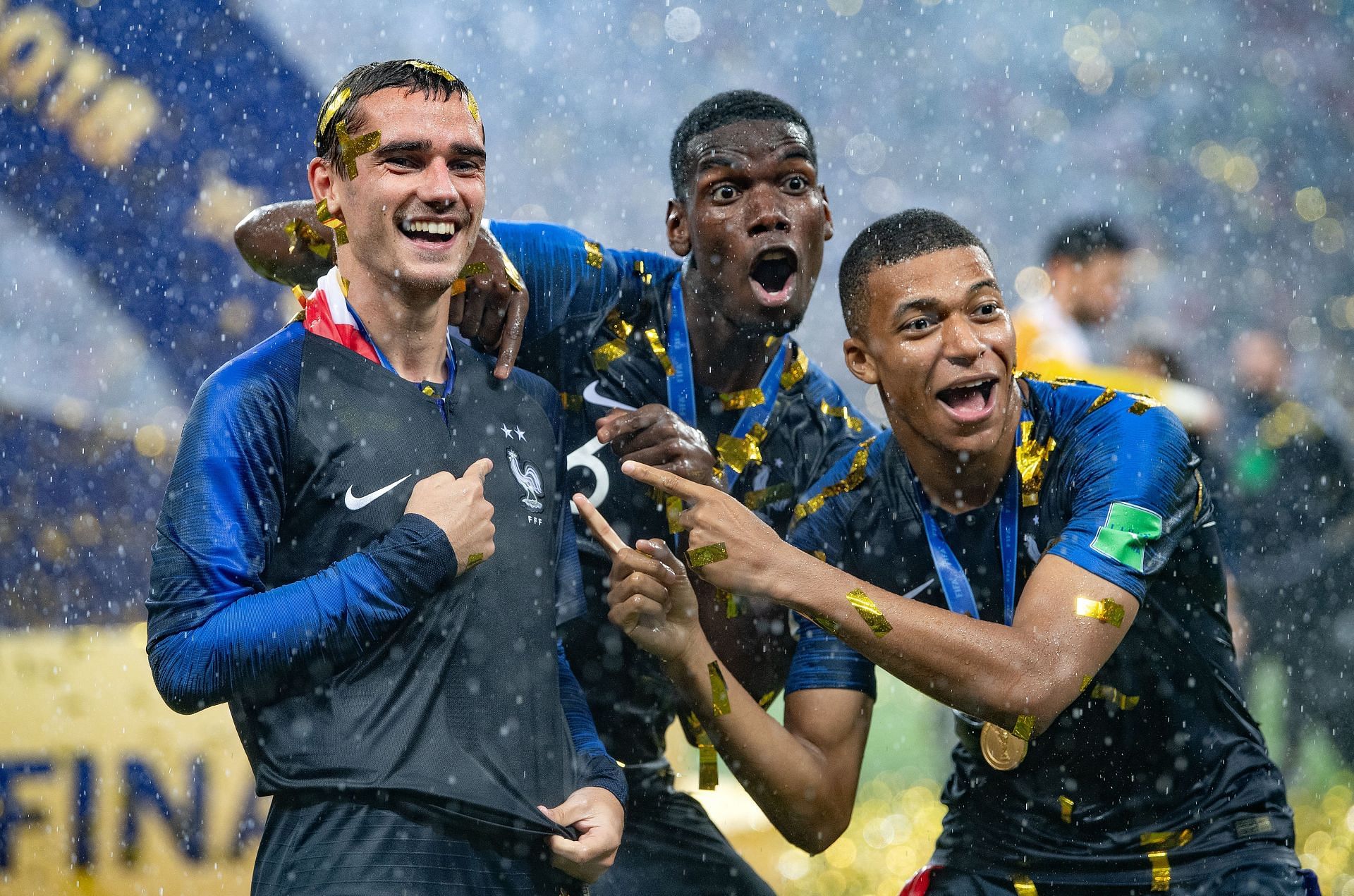 Kylian Mbappe after winning the 2018 FIFA World Cup final