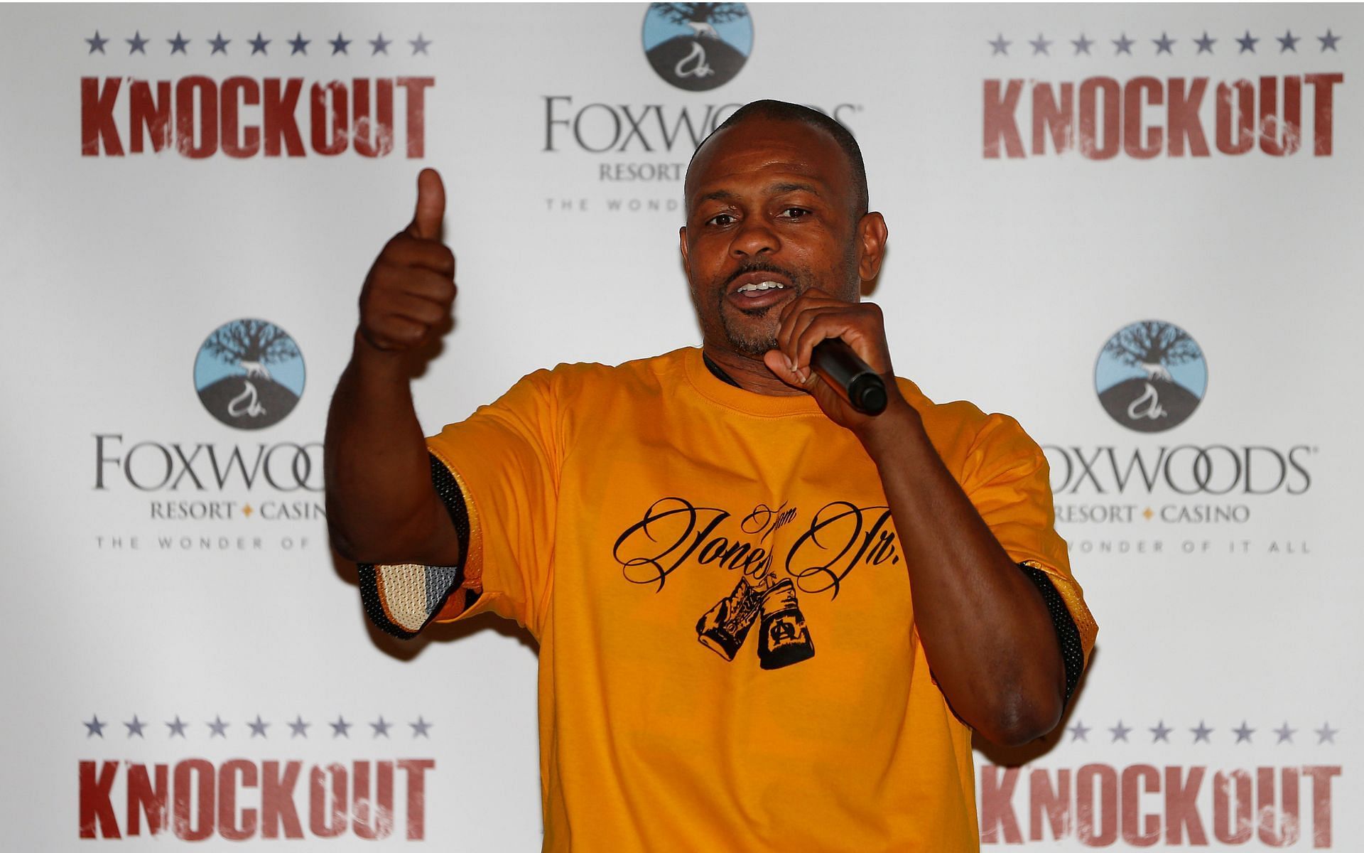 Roy Jones Jr. at the release of the docu-series Knockout