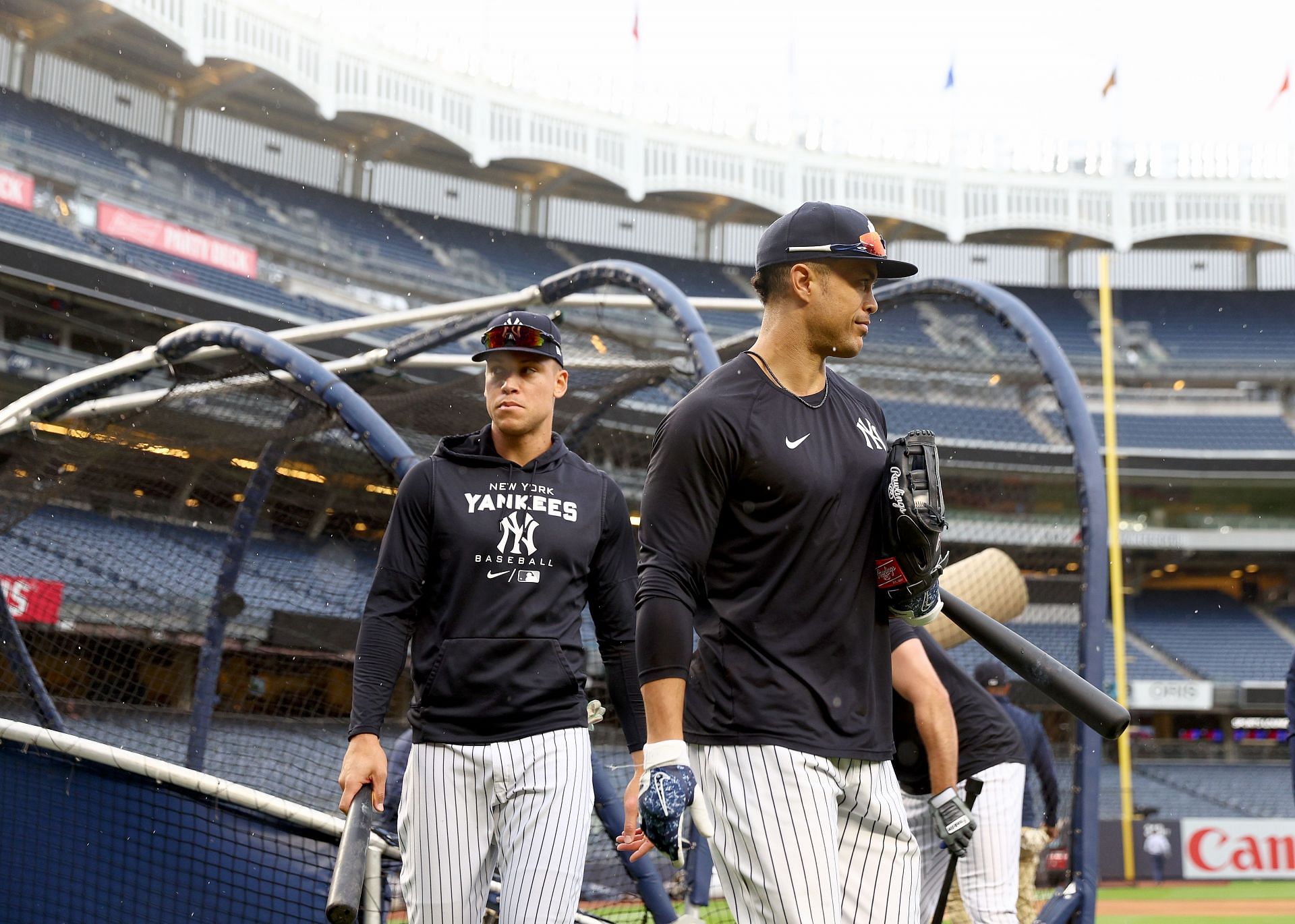 New York Yankees outfielders Giancarlo Stanton and Aaron Judge are two of the league&#039;s best power hitters