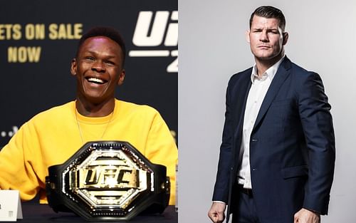 Israel Adesanya (left), Michael Bisping (right)