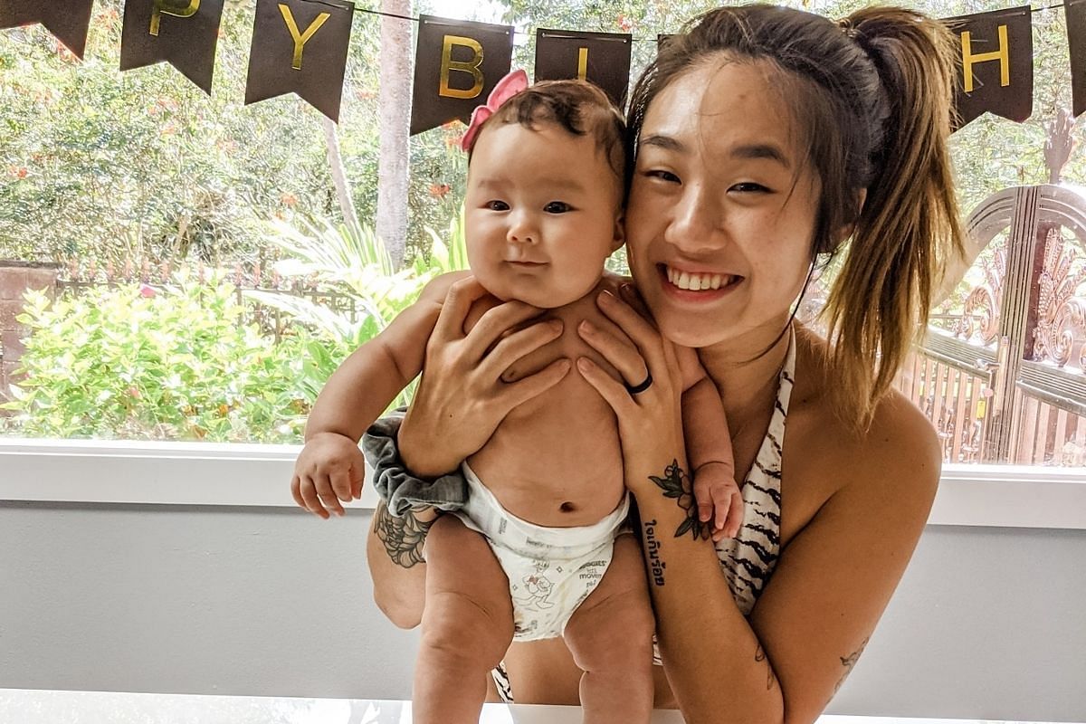 Angela Lee with daughter Ava Marie [Photo Credit: ONE Championship]